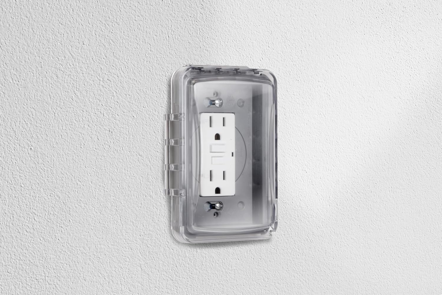 1-Gang Weatherproof Single Outlet Cover, 5/8 in. Deep, Clear | 5/8 in. Deep, Outdoor Receptacle Cover, NEMA 3R, UL