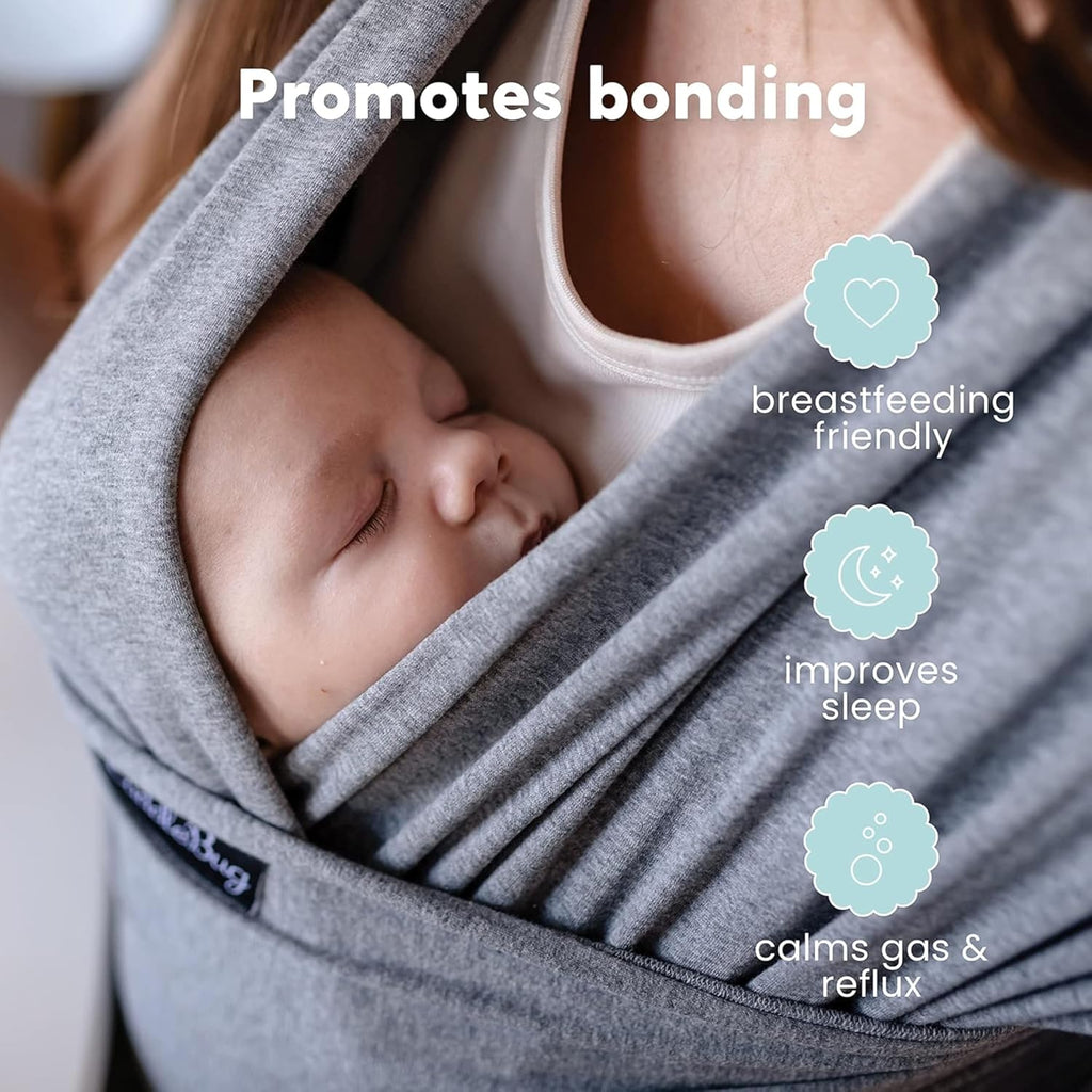 Baby Wrap Carrier, Soft Stretchy Newborn Sling, 7-35 lbs, Mint | Breathable Fabric, Hands-Free Baby Wearing Wrap