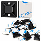 3/4" Cable Tie Mounts, 60 PCS Self-Adhesive Wire Anchors, Black