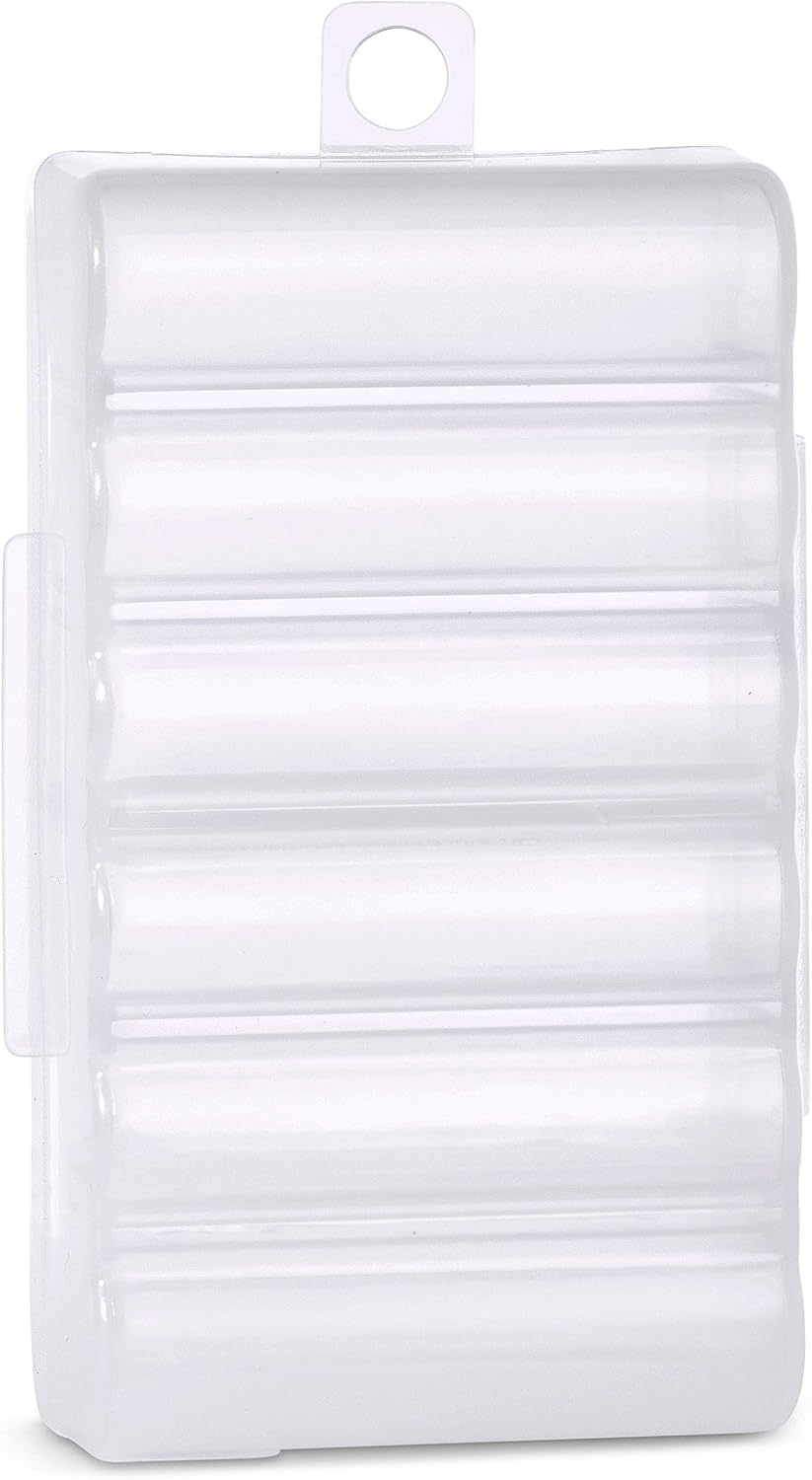 Set of 4 - Two AA and Two AAA Battery Storage Box, Battery Storage Case, Battery Holder Clear