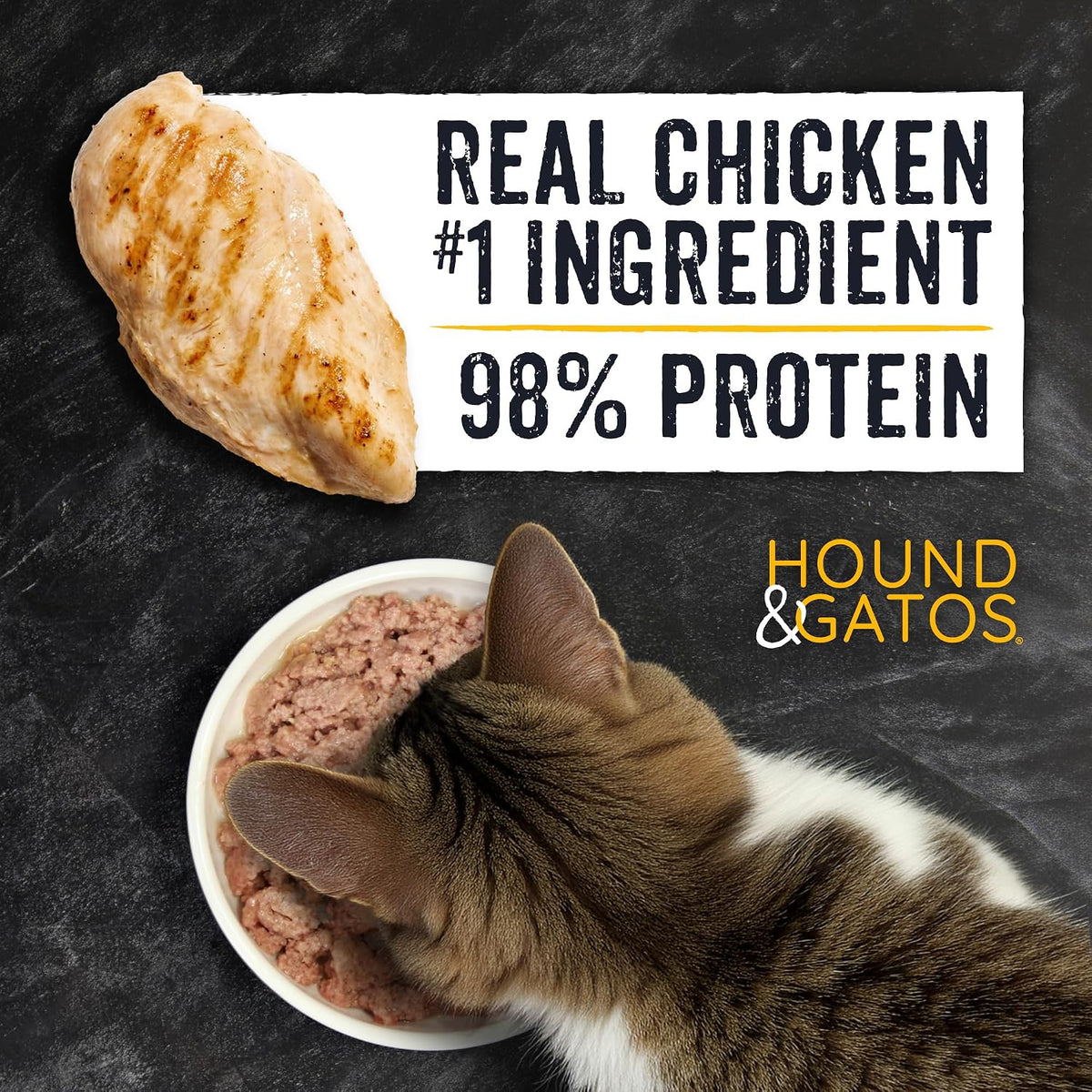 Chicken Wet Cat Food, Single Protein, 98% Real Meat Formula, Grain Free Limited Ingredient Cat Food, 5.5 oz Cans