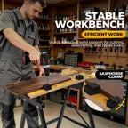 Folding Workbench w/Vise, 10-14" Clamp, Angles 0/45/90, 220Lb