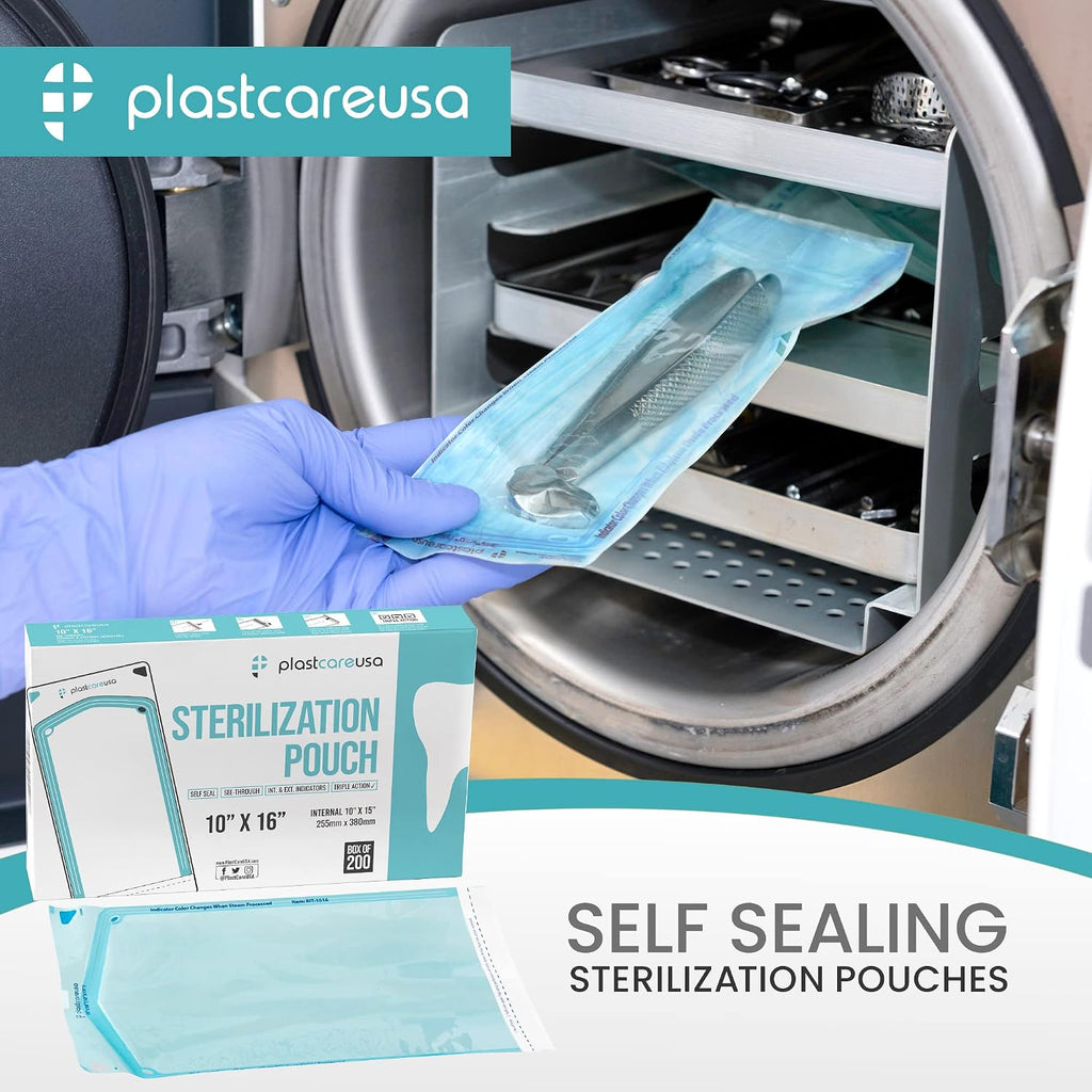 200 10"x16" Large Sterilization Pouches to Sterilize and Autoclave Instruments