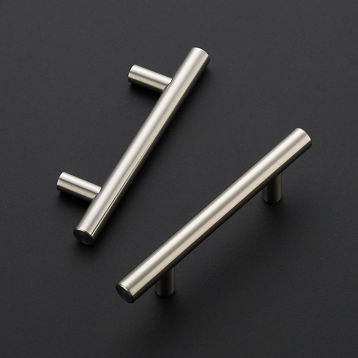 Cabinet Handles,5" Length,3" Hole Center,Brushed Nickel,30 Pack