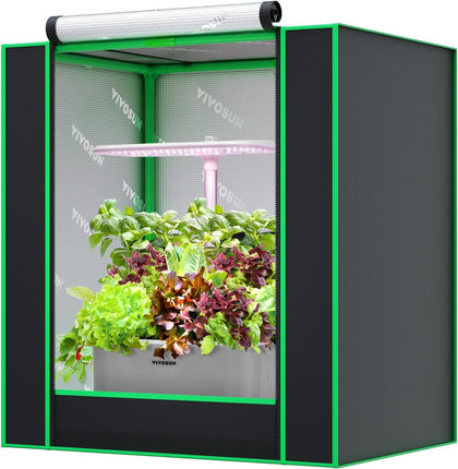 Small Grow Tent for Aerogarden 20"x14"x21" Mylar Tent | Sealed Bottom Design, Mesh Ventilation Window, Highly