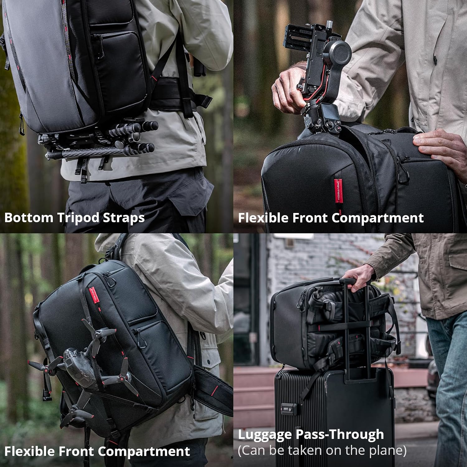 OneMo 2 25L-33L Camera Backpack with Shoulder Bag for Photographer | Waterproof DSLR Camera Pack for
