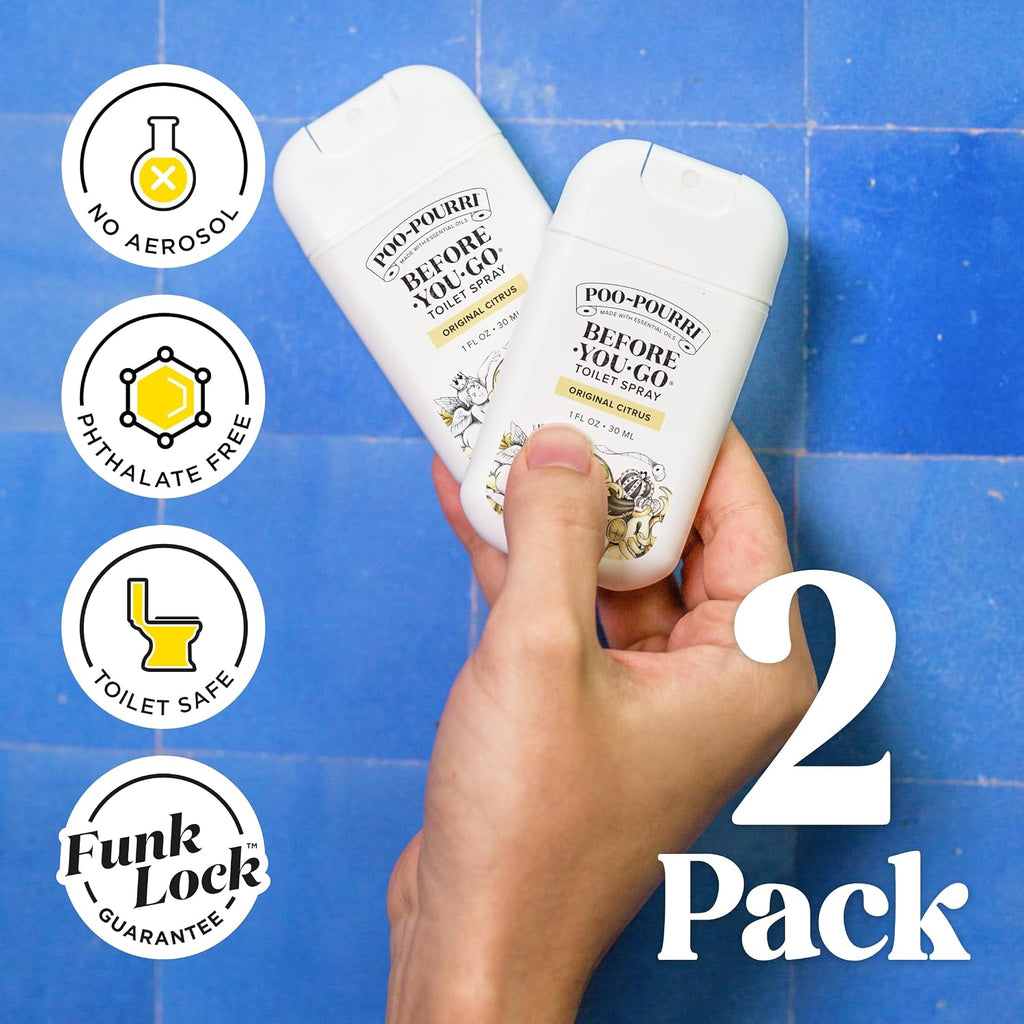 Before-You-Go Pocket Toilet Spray, Original Citrus, 1 Fl Oz 2 Pk