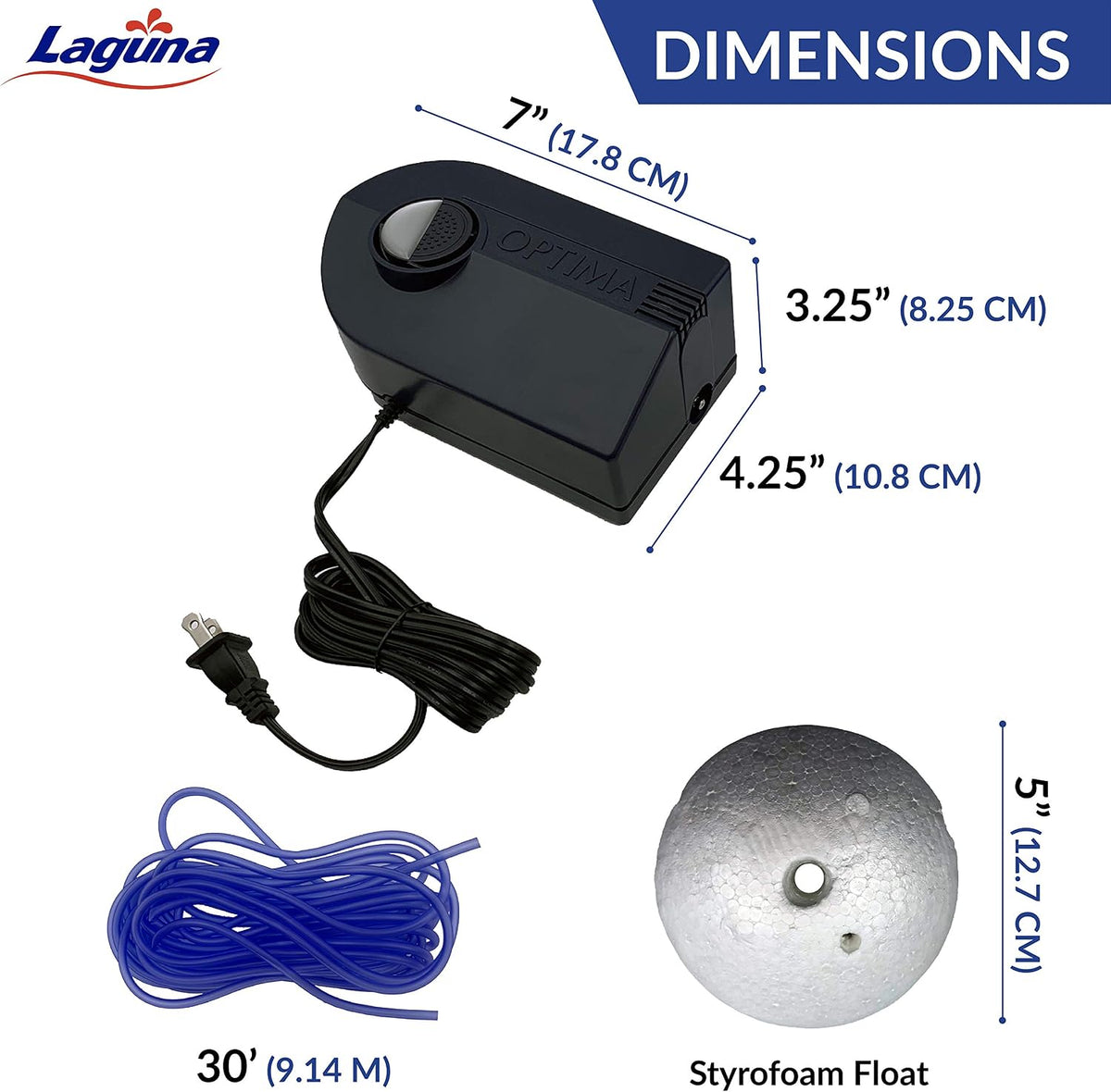 Laguna Aeration Kit for Ponds - Includes Pump, 30 ft