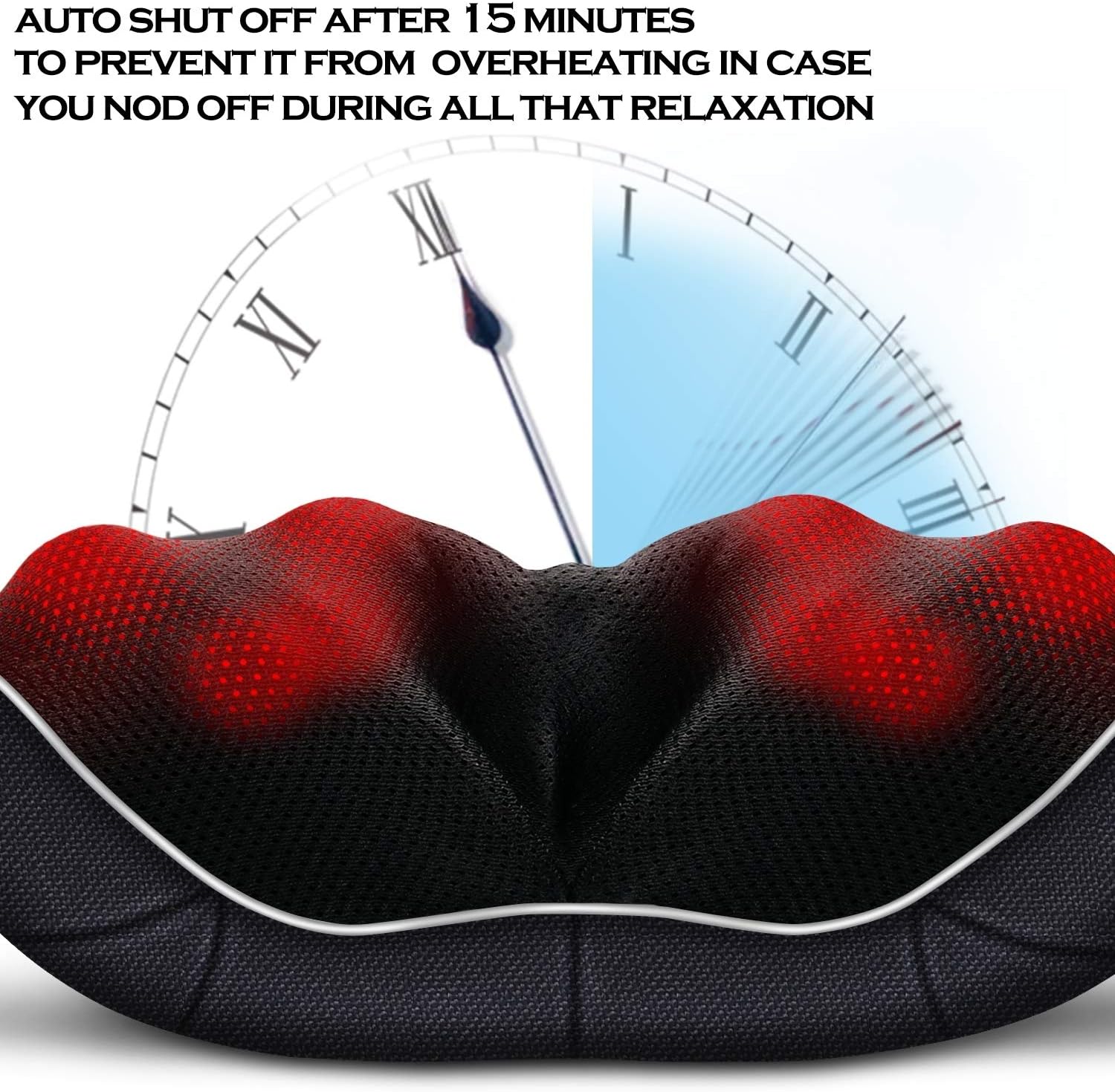 Christmas Women Men Gifts, Shiatsu Neck and Shoulder Massager with Heat Deep Tissue Kneading Sports Recovery