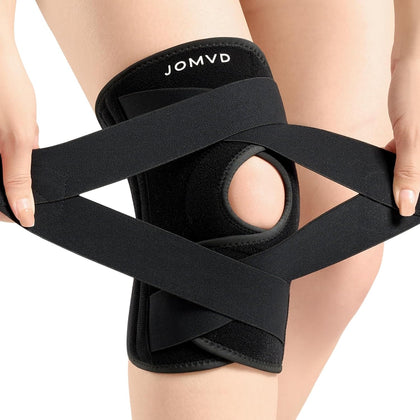 Knee Brace for Knee Pain, Meniscus Tear, ACL, Adjustable Knee Support with Side Spring Stabilizers for Meniscus Tear