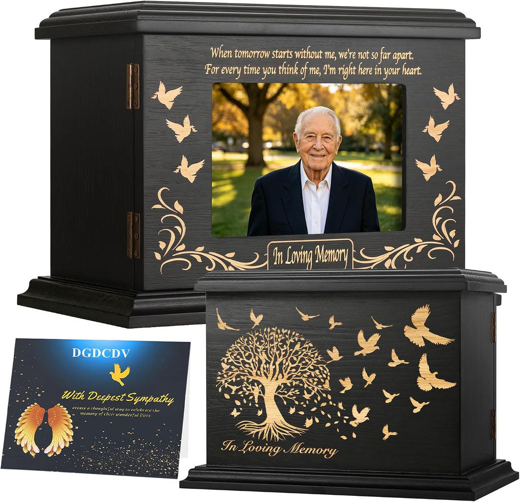Cremation Urns for Human Ashes Male Female with Photo Frame
