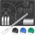 Exacto Knife with Hobby Mat for Crafts, Self Healing Cutting Mat Hobby Knife with 30 PCS Exacto Blades Precision