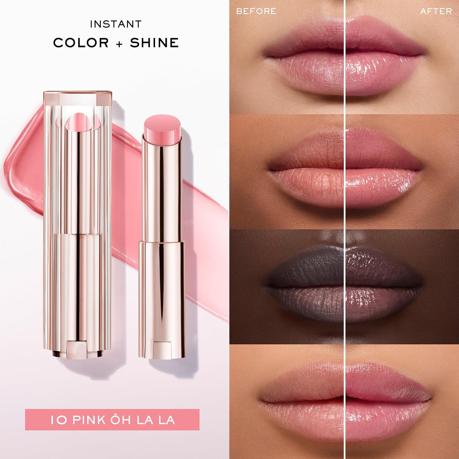 Lip Idôle Squalane-12 Butterglow Hydrating Lip Balm | 24H Hydration, Instant Shine & Moisture - With Squalane & Shea