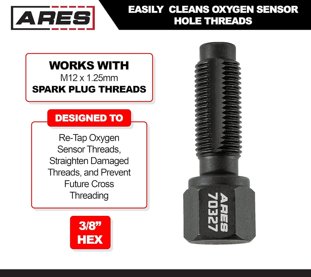 ARES 70327 Oxygen Sensor Thread Chaser - Rethread Tool, M12x1.25mm