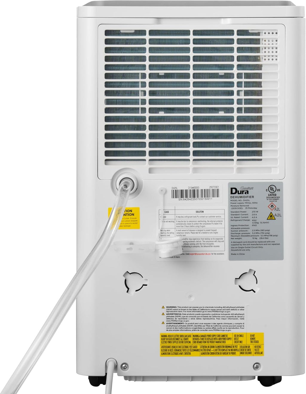 25Pint Dehumidifier for Basement up to 2500 Sq.Ft, Energy Star Dehumidifier for Home, Portable Dehumidifier with