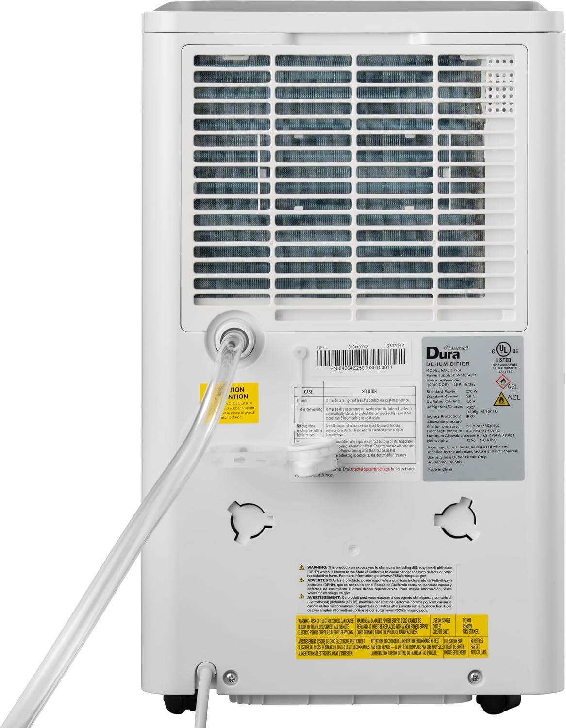 25Pint Dehumidifier for Basement up to 2500 Sq.Ft, Energy Star Dehumidifier for Home, Portable Dehumidifier with