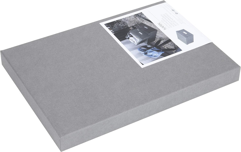 Bigso Karin Collapsible Storage Box - Photo Storage Box with Labelframe for Easy Identification - Simple Assembly