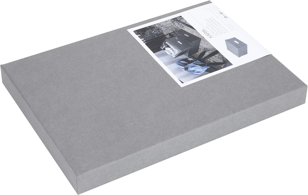 Bigso Karin Collapsible Storage Box - Photo Storage Box with Labelframe for Easy Identification - Simple Assembly