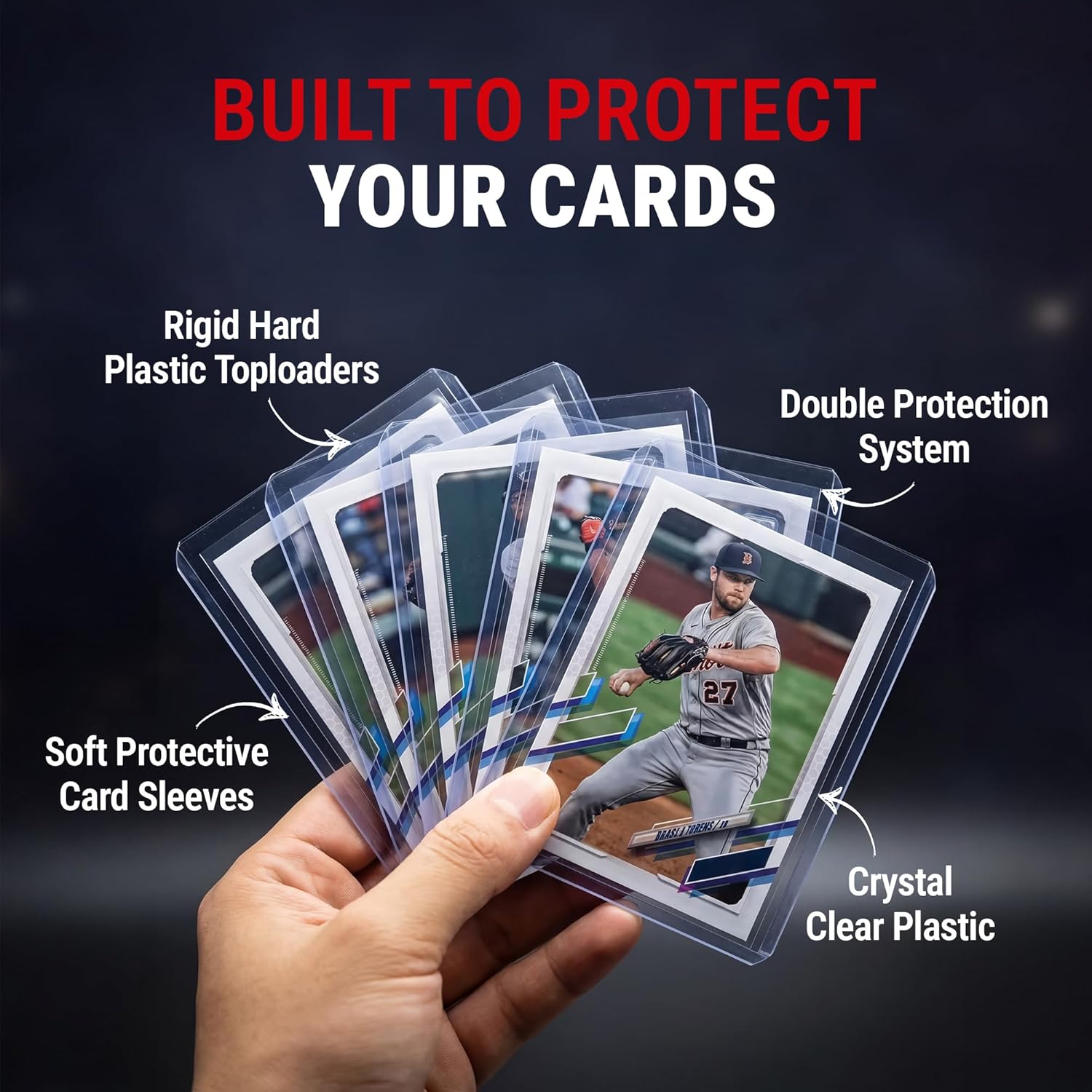 3" x 4" Clear Regular Toploaders & Card Sleeves Bundle, 200 Pack | Durable Rigid Plastic Protection for Valuable