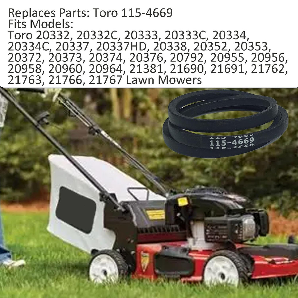115-4669 Drive Belt Replacement for Toro 22 inch Recycler Lawn Mower 20332 20333 20334 20332C 20334C 20337 20338 20352 20353 20372 20373 20374 20382 20792 20797 20955 / Aramid Cord / 33.25