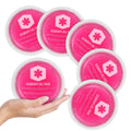 4 inches Round Reusable Ice Packs with Cloth Backing, 5-Pack Pink