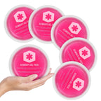 4 inches Round Reusable Ice Packs with Cloth Backing, 5-Pack Pink