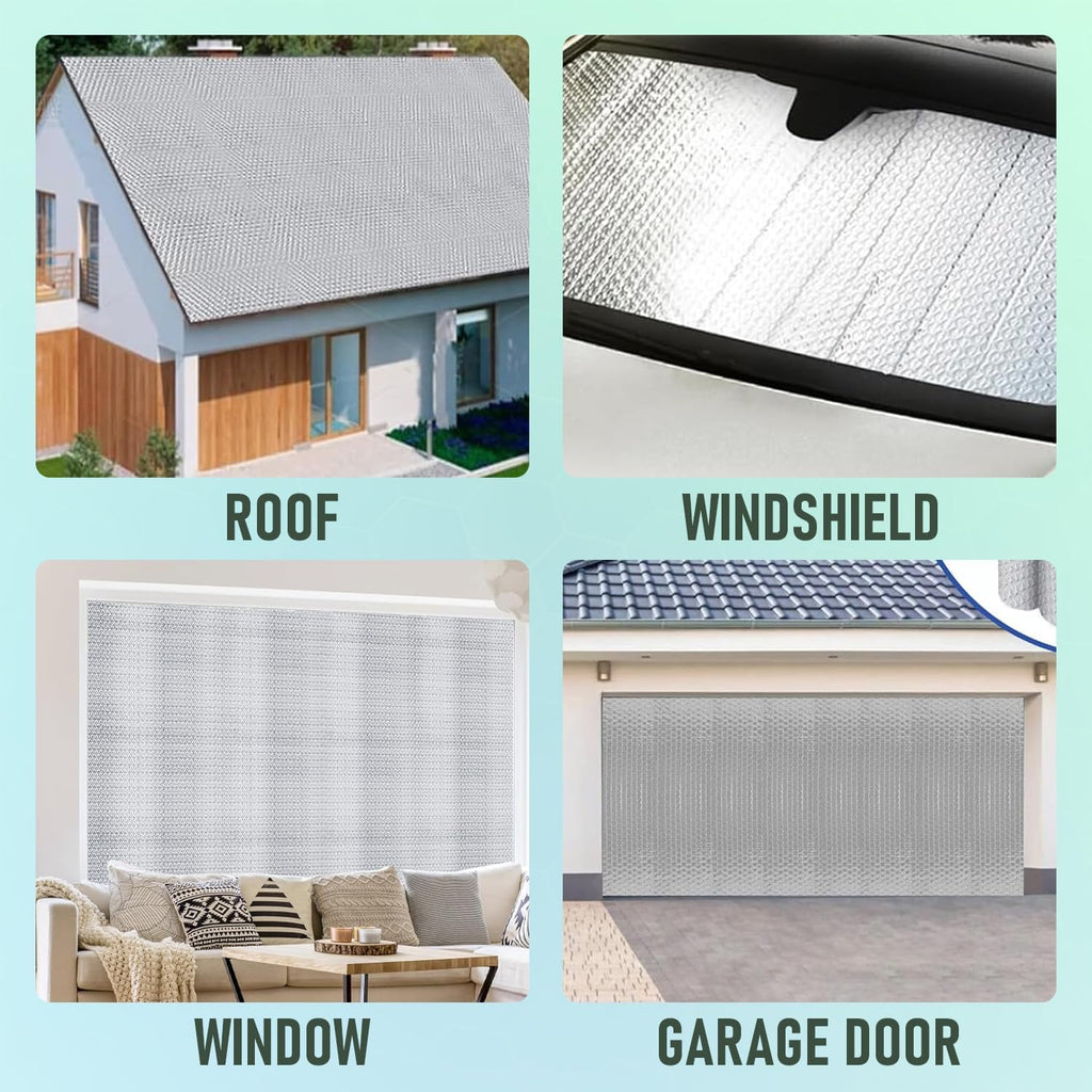 16p 24"x47" Garage Door Insulation Kit, 6mm Double Bubble Reflective Foil
