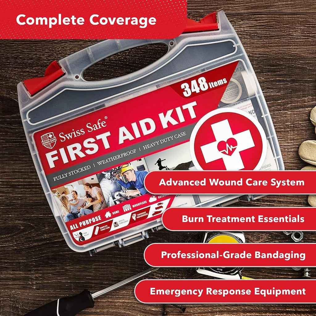 2-in-1 First Aid Kit for Car, Travel & Home, Businesses - Bonus Mini Kit for Medical Emergency Aid, Survival, Camping