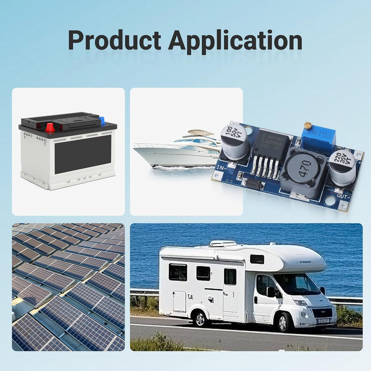 10PCS LM2596 DC-DC Buck Converter Step Down Module, 3.0-40V to 1.5-35V Adjustable Voltage Regulator Power Supply