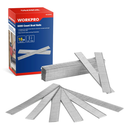 5/8" 18 Gauge Brad Nails, 6000 Count Finishing Nails