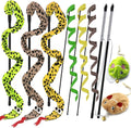 Interactive Cat Toy Wand with Catnip Mouse, Cat Teaser Wand Rainbow String for Bored Indoor Adult Cats and Kittens (8