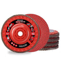 EZARC Ceramic Flap Discs 120 Grit, 4-1/2 x 7/8-Inch, Type 27, 5-Pack