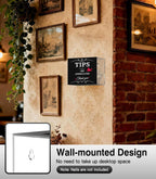 Acrylic Tip Jar, Wall-Mounted, 6 x 4 x 5 Inch, Black & Clear