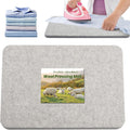 Wool Pressing Mat 17"x 24" Ironing Mat for Quilting(Light Gray) | 1/2" Thick Heat Reflective Wool Pad for Quilting