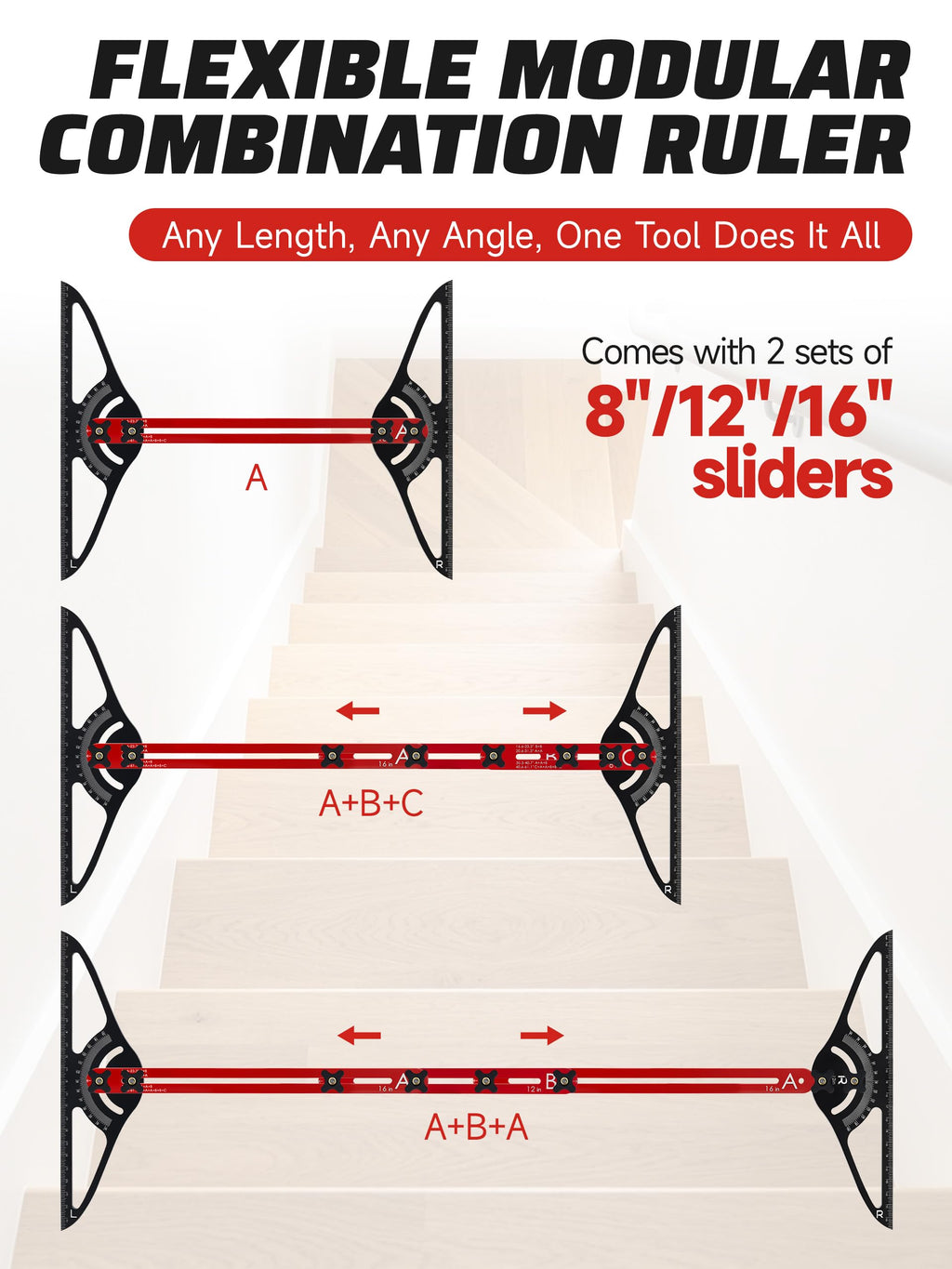Stair Tread Template Tool for DIYers & Professional Carpenters