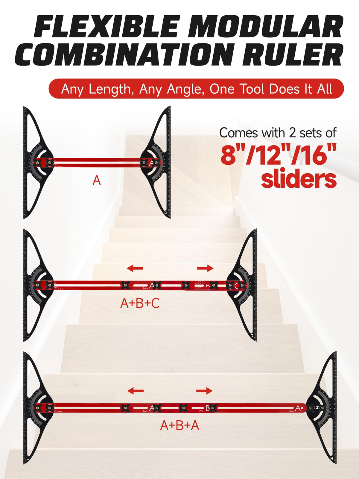 Stair Tread Template Tool for DIYers & Professional Carpenters