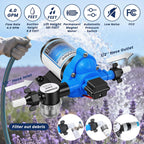Bootee 12V RV Water Pump, 4.0 GPM 45PSI Automatic Pressure Switch, Self-Priming Fresh Water Pump for RV Marine Camping, 12 Volt DC Water Transfer Pump with Thermal Protection