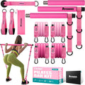 Pilates Bar Kit with Resistance Bands, Pilates Workout Equipment for Legs, Hip, Waist, Arm, Squats Exercise Equipment