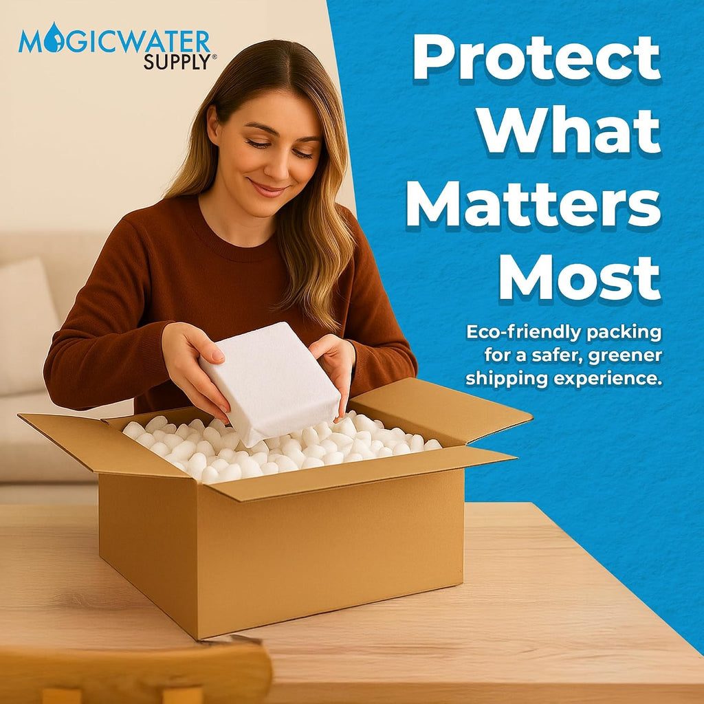 MagicWater Packing Peanuts for Shipping - Void Filler Cushion - 3.5 Cu Ft
