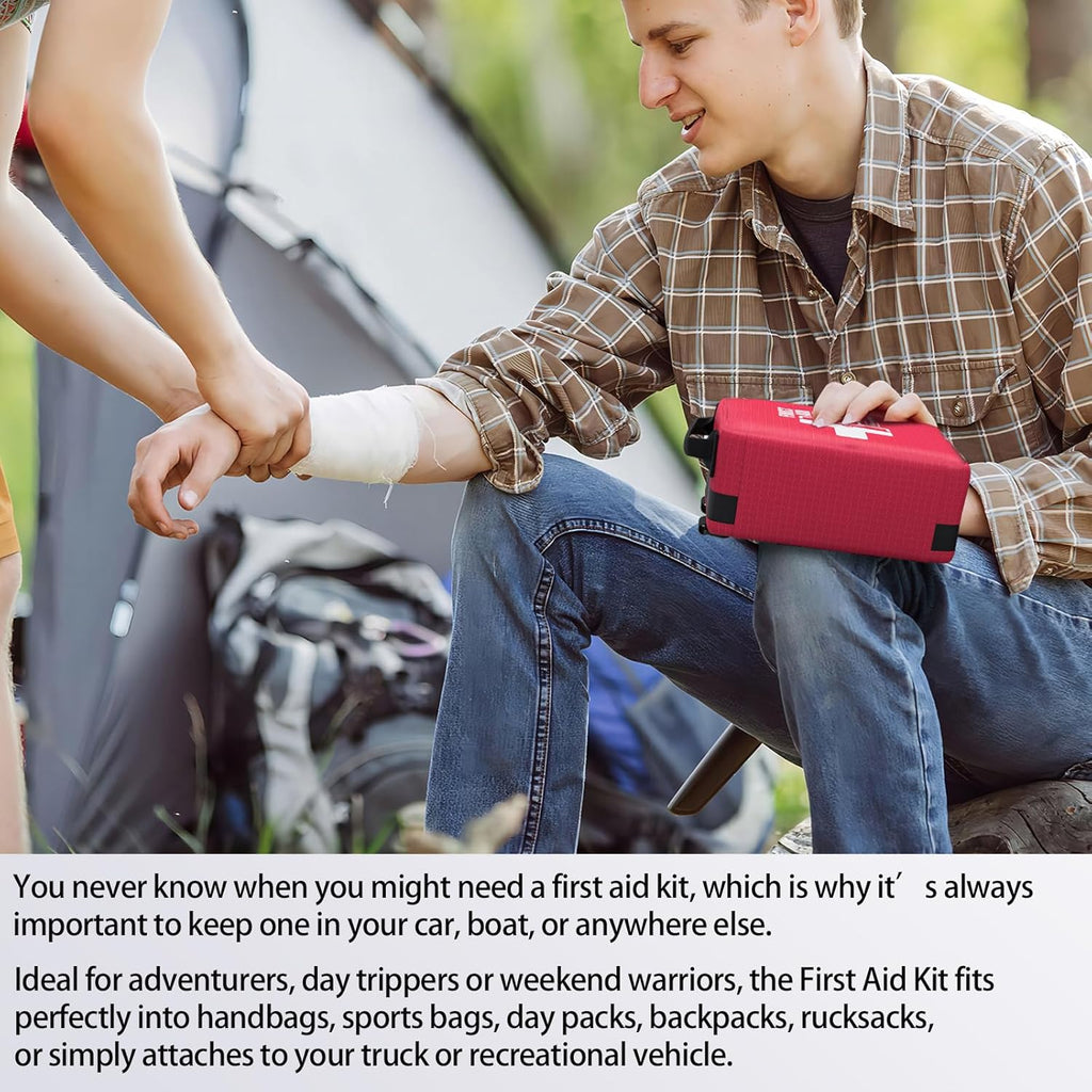 First Aid Kits - Compact First Aid Kit with Labelled Compartments Molle System Premium Emergency Kits for Home
