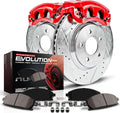 Rear Brake & Caliper Kit for Acura RDX 2013-18 | Honda CR-V 2012-16 - Carbon-Fiber Ceramic Brake Pads + Drilled &