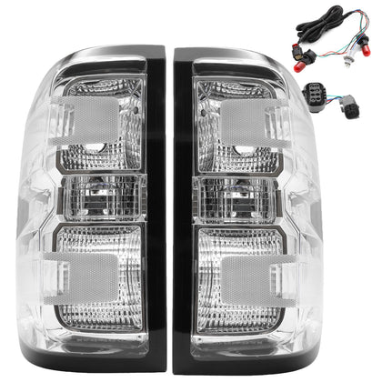 Clear Tail Lights Assembly Compatible with 2014-2018 Chevy Silverado 1500