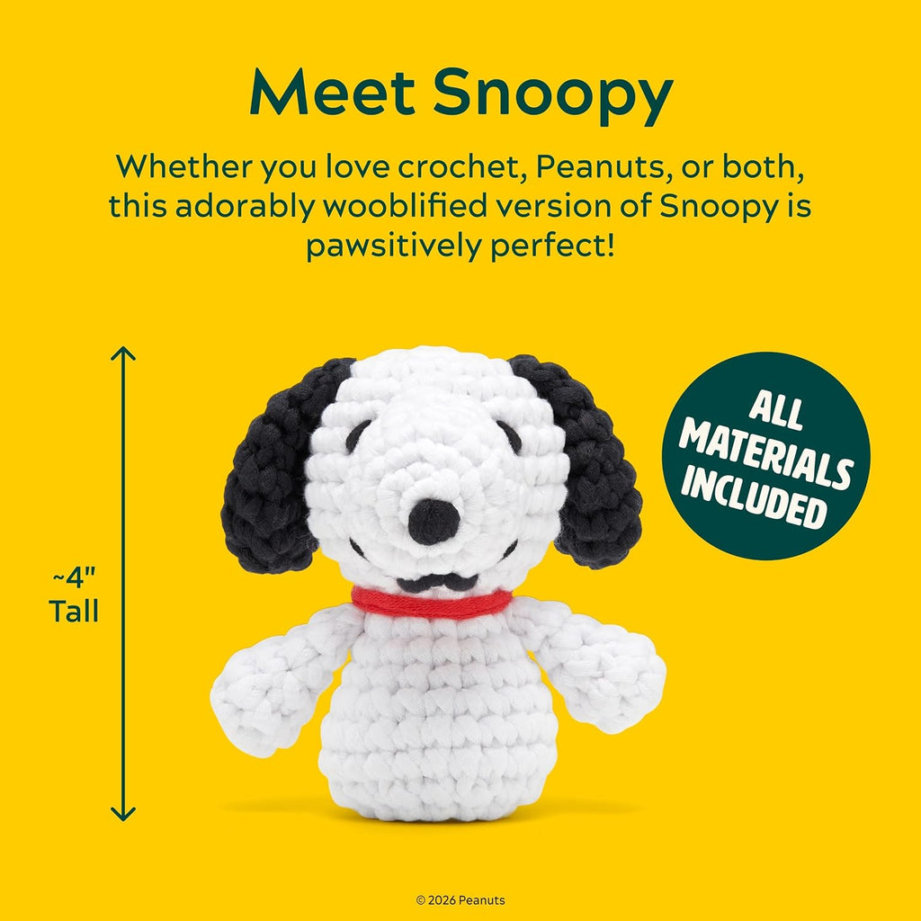 Peanuts Snoopy Beginner Crochet Kit with Scissors Kit
