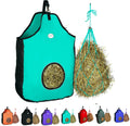 1200 D Hay Feeder Tote Bag for Horses, Sheep with Reflective Trim- Reduces Waste - Comes with 36” Hay Net. (Turquoise)