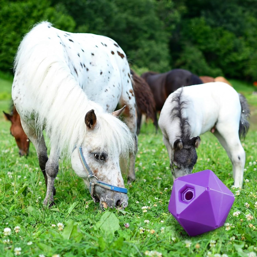 1 Pack Horse Treat Ball, 9" Feeder Toy for Horses, Purple