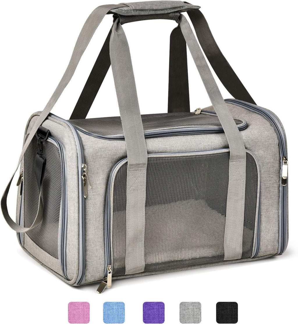 Cat Carriers Dog Carrier Pet Carrier For Small / Medium Cats Dogs Puppies (Up To 15lbs), TSA Airline Approved Small