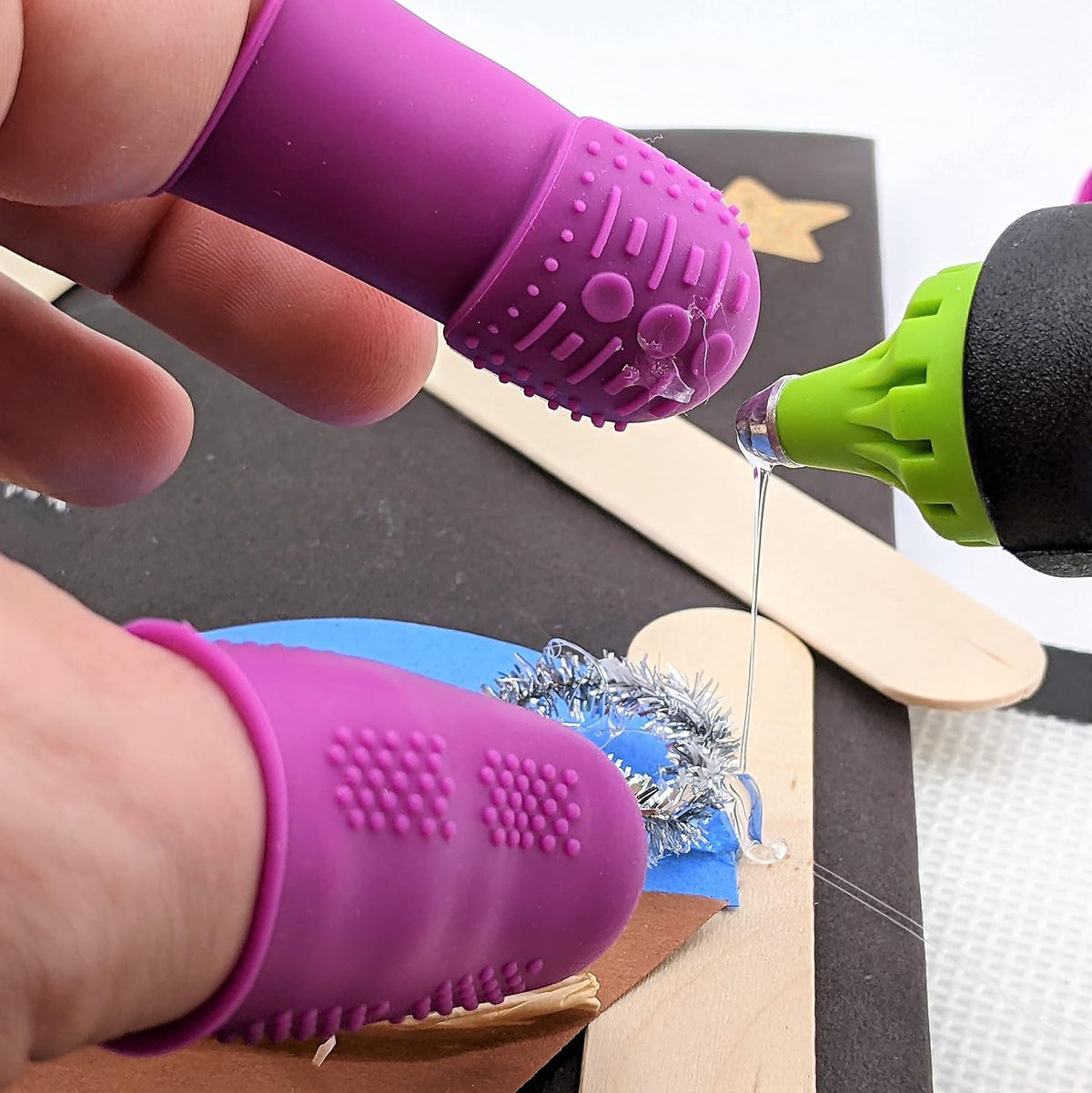 Comfortable Soft Thimble | THIK-Grip Edition | Small (1) - Medium (1) - Large (1) | Set of Large Sturdy Sewing