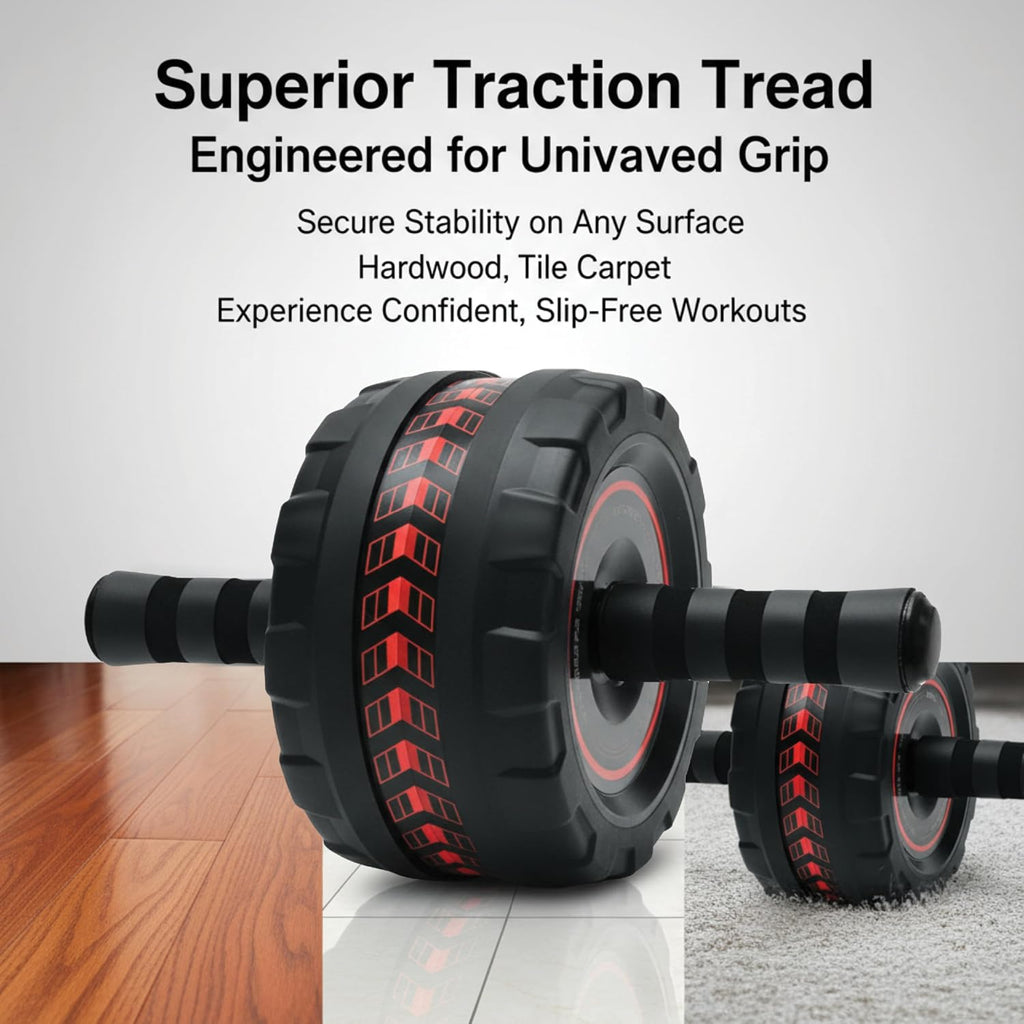 Ab Roller Wheel for Abs Workout - Core Strength Training Equipment for Home Gym with Knee Pad, Abdominal Exercise