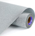 Glitter HTV Vinyl Rolls Heat Transfer Vinyl - 12" x 9ft Silver Glitter HTV Vinyl for Shirts, Iron on Vinyl for Cameo