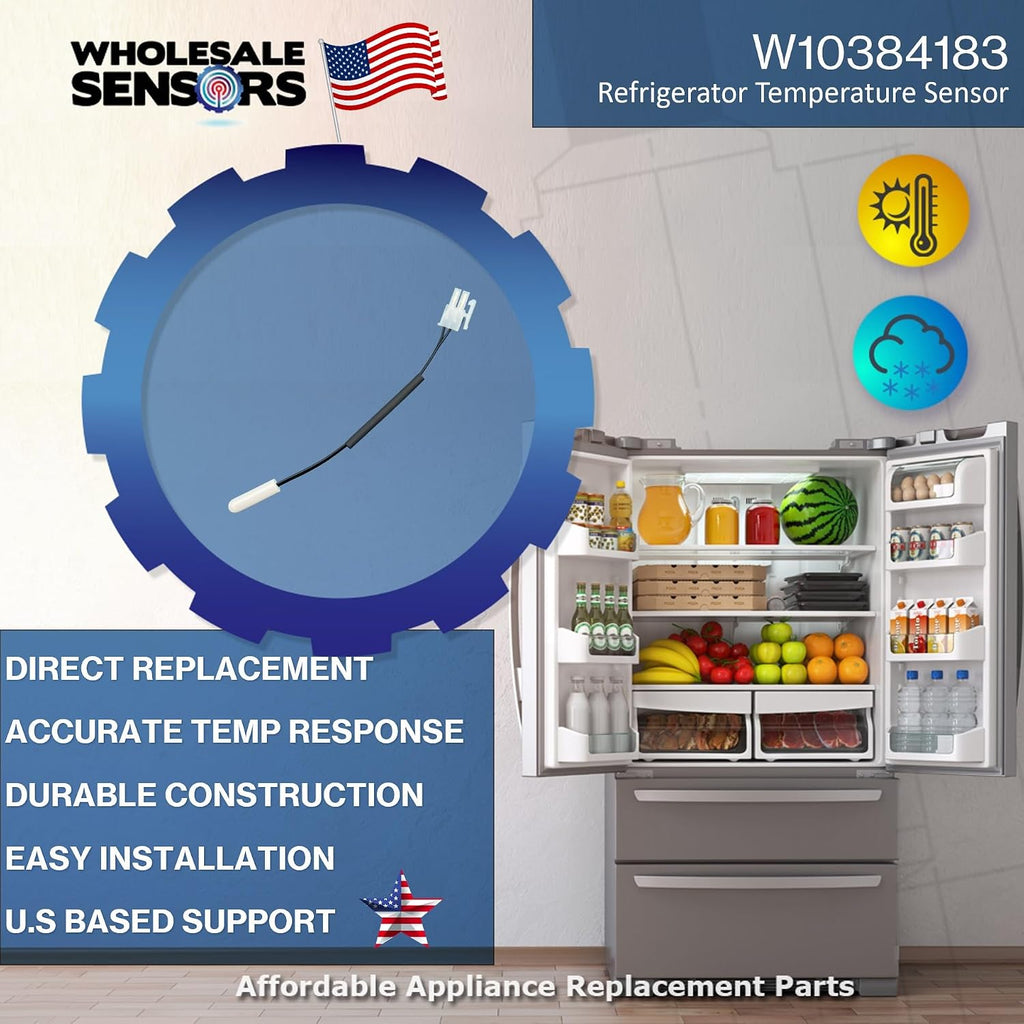 Replacement for Whirlpool WPW10384183 Refrigerator Thermistor